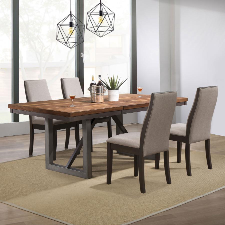 Spring Creek - Dining Table Set Gray 5 Pc. Table, 4 Chairs by CoasterEssence | Bel Furniture