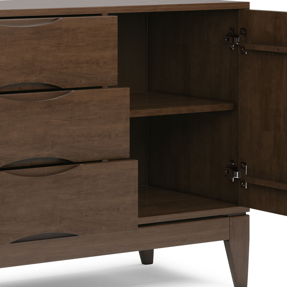 Harper - Sideboard Buffet - Walnut Brown by Simpli-Home | Bel Furniture