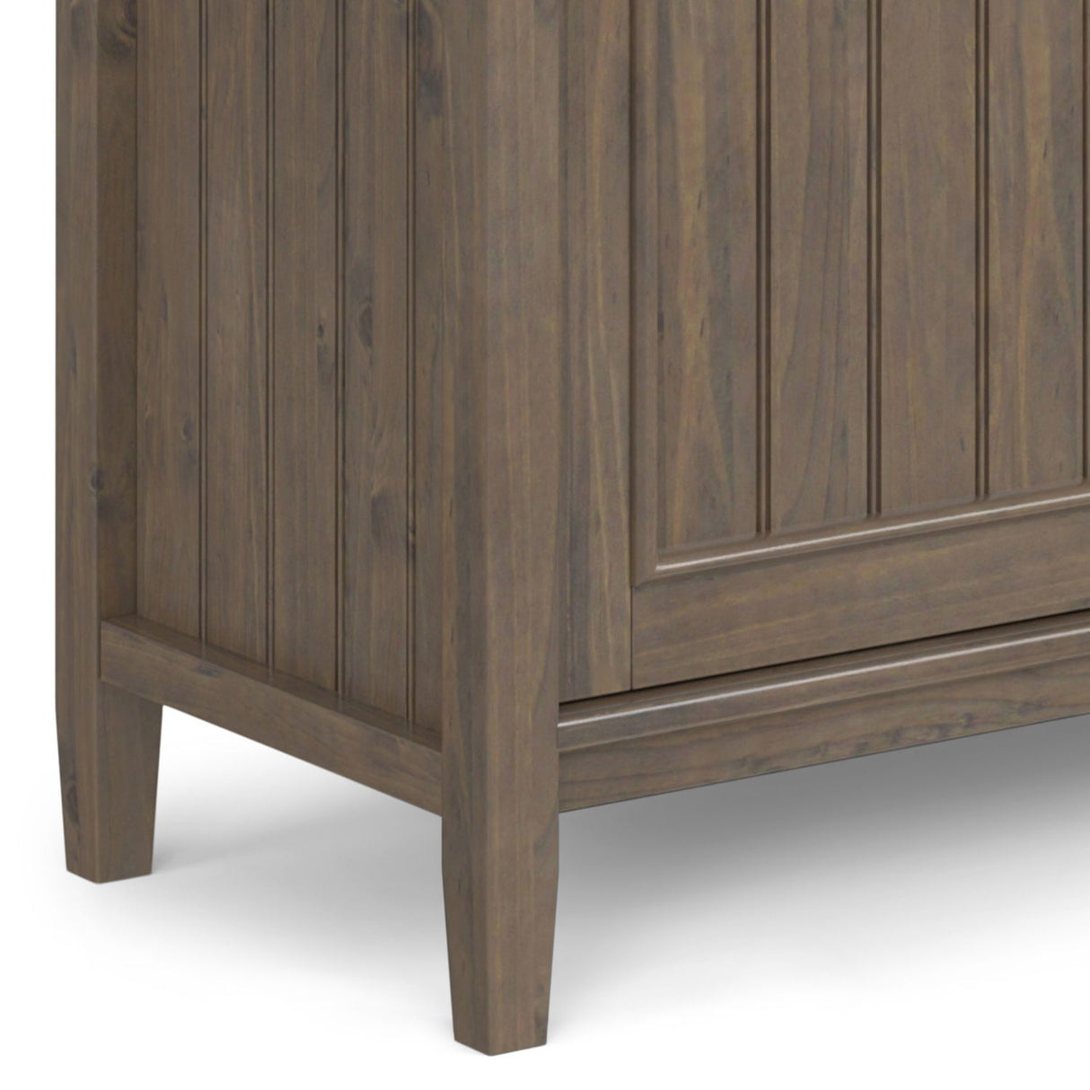 Lev - Medium Storage Cabinet - Smoky Brown by Simpli-Home | Bel Furniture