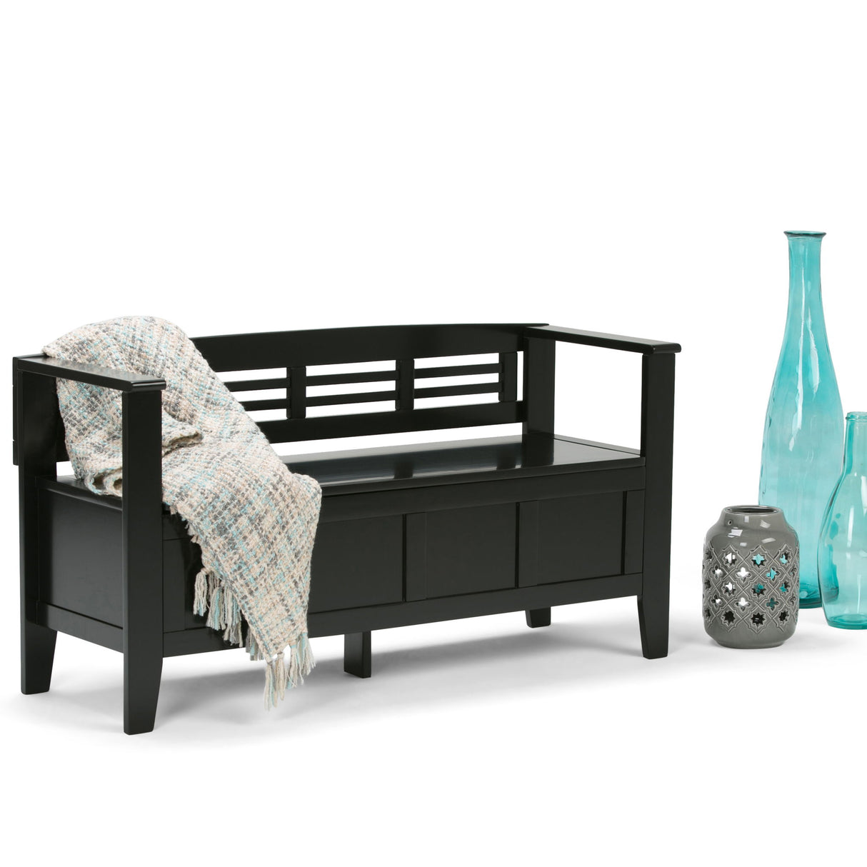 Adams - Entryway Storage Bench Handcrafted by Simpli-Home | Bel Furniture