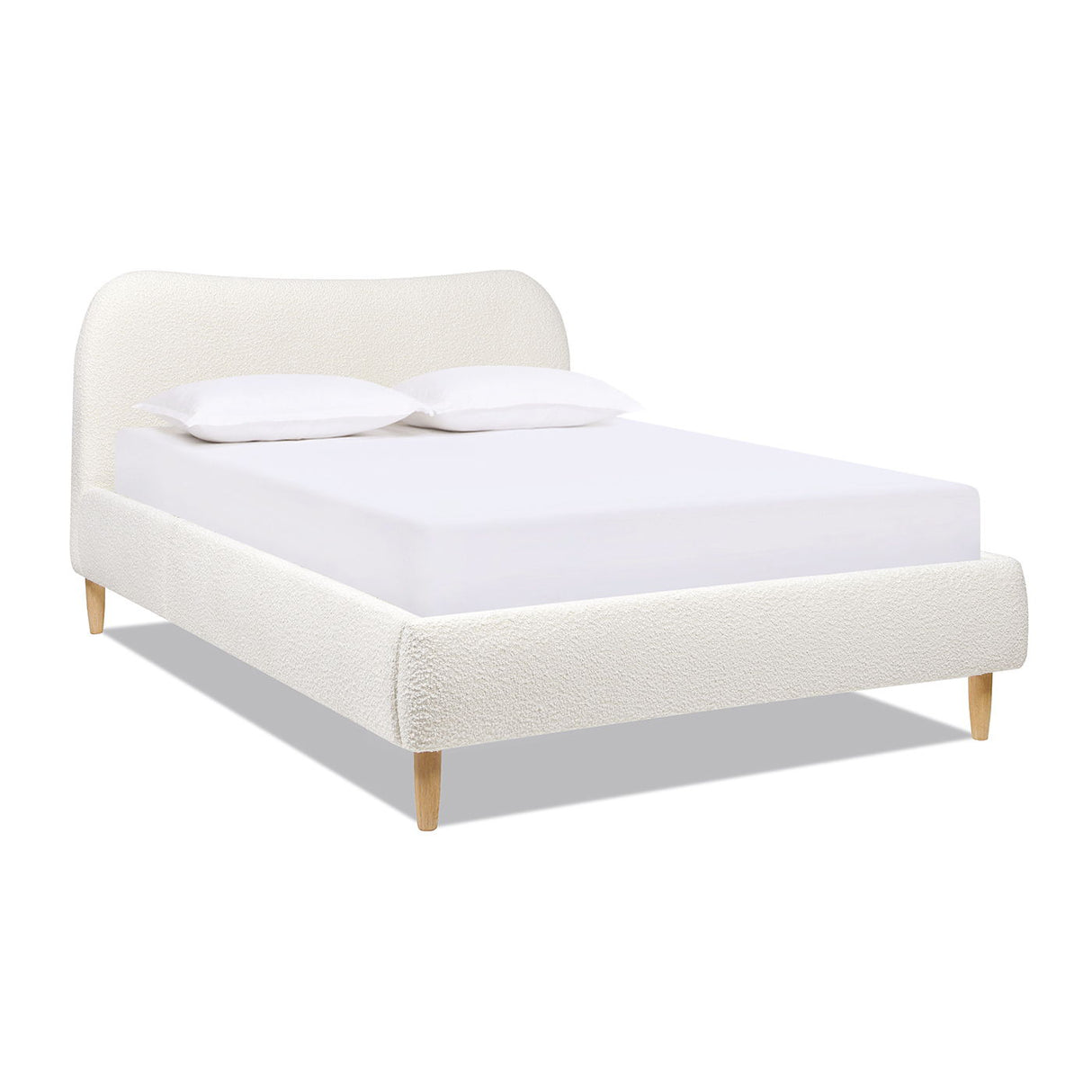 Roman - Curved Headboard Upholstered Platform Bed by Jennifer Taylor Home | Bel Furniture