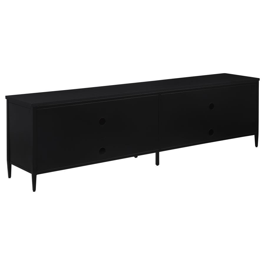 Amherst - 4-Door 78" Metal TV Stand Media Console - Black by Coaster Fine Furniture | Bel Furniture