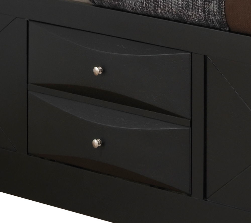 Modern Design Storage Bed With Bookcase Headboard