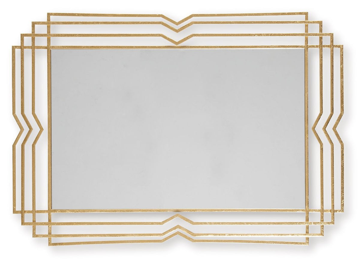 Claybrook - Gold Finish - Accent Mirror by Signature Design by Ashley® | Bel Furniture