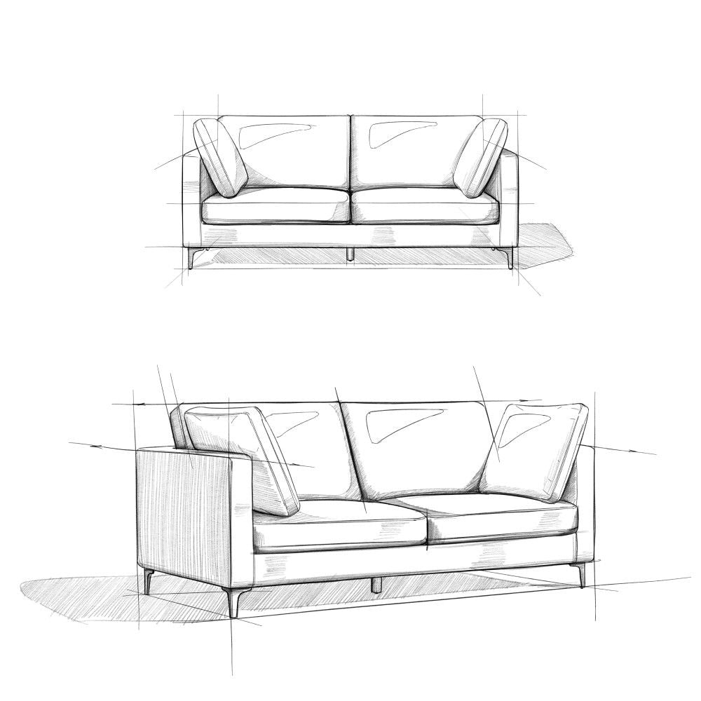 Ava - Mid Century Sofa, Upholstered by Simpli-Home | Bel Furniture