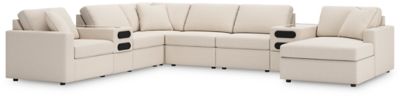 Modmax - Oyster - Sectional White 8 Pc. Sectional With Raf Corner Chaise And Audio Consoles by Signature Design by Ashley® | Bel Furniture