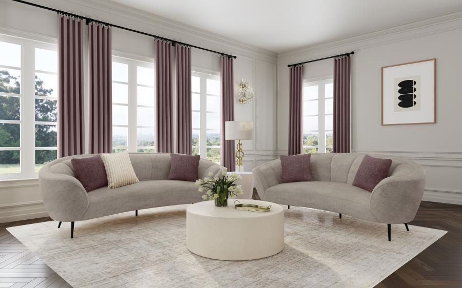 Ellorie - Upholstered Curved Sofa Set by Coaster Fine Furniture | Bel Furniture