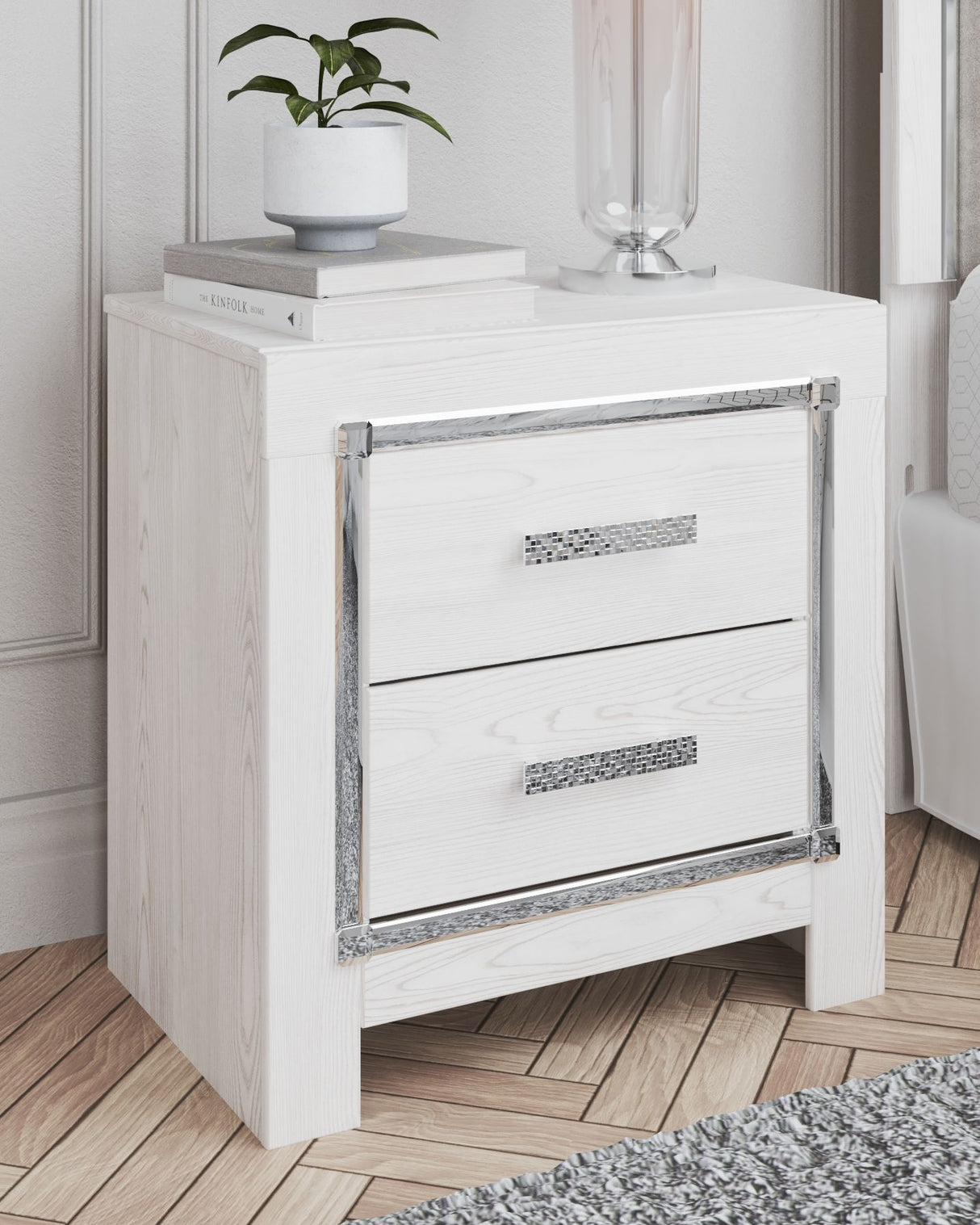Altyra - White - Two Drawer Night Stand by Signature Design by Ashley® | Bel Furniture