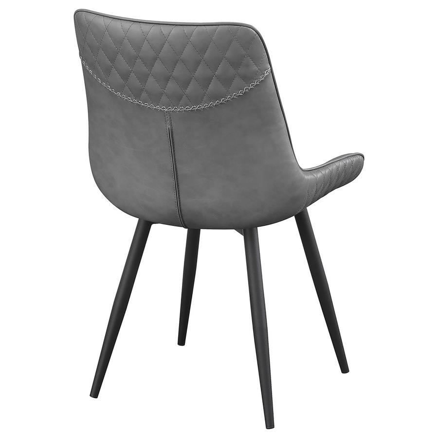 Brassie - Upholstered Swivel Dining Side Chair (Set of 2) - Gray by CoasterEssence | Bel Furniture