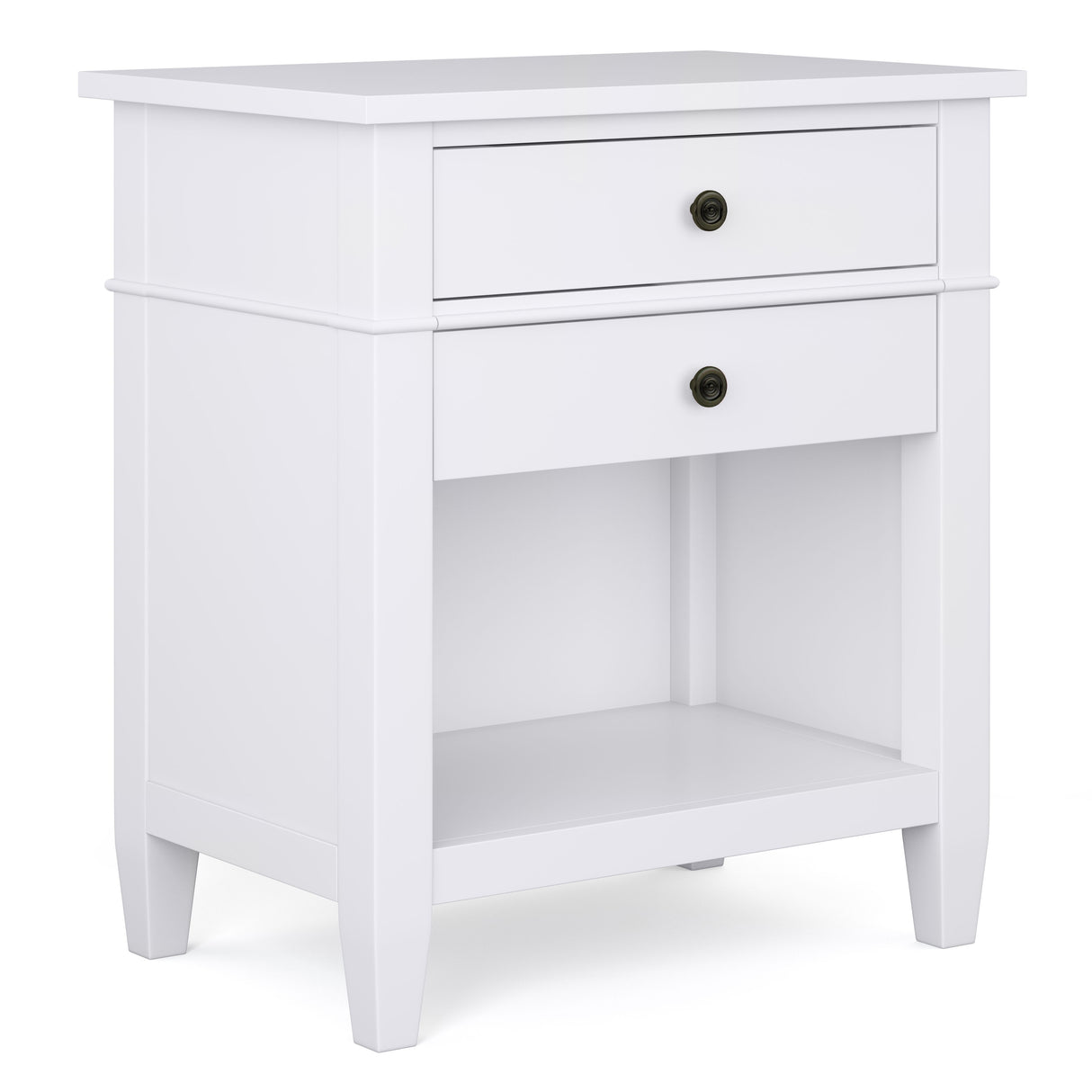 Carlton - Bedside Table, Handcrafted White by Simpli-Home | Bel Furniture