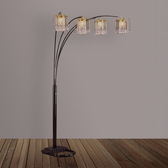 Rain Drop - Arc Lamp Black by Crown Mark | Bel Furniture