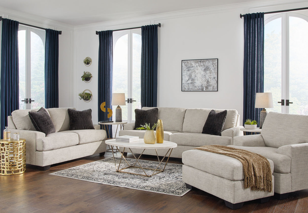 Vayda - Living Room Set Pearl Silver 4 Pc. Sofa, Loveseat, Chair, Ottoman by Signature Design by Ashley® | Bel Furniture