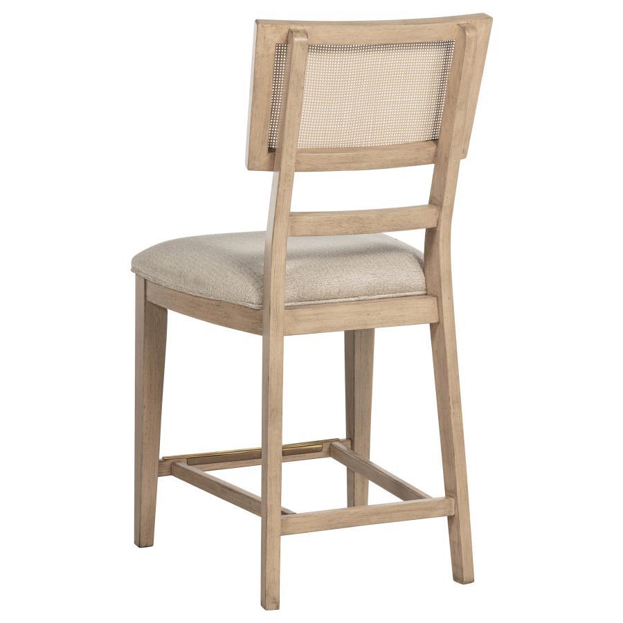 Kailani - Radio Weave Cane Counter Dining Side Chair (Set of 2) - Beige Oak by Coaster Fine Furniture | Bel Furniture