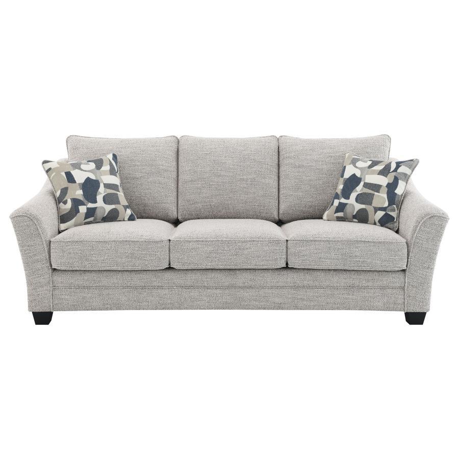 Tomkins - Boucle Upholstered Sofa - Light Gray by Coaster Fine Furniture | Bel Furniture