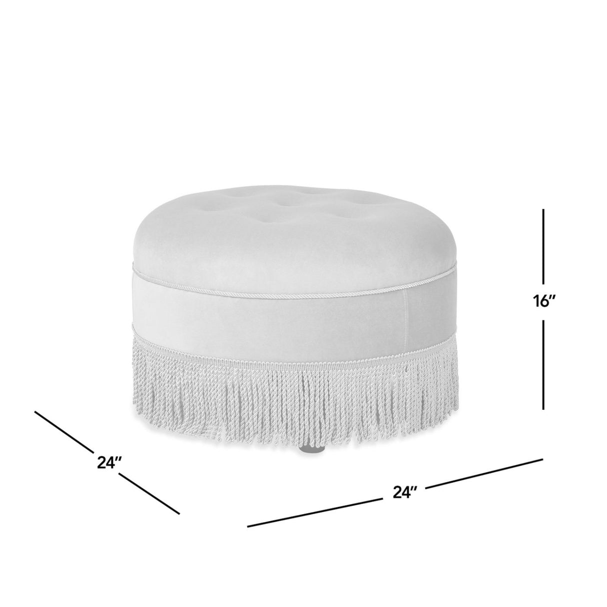 Yolanda - Round Upholstered Accent Ottoman