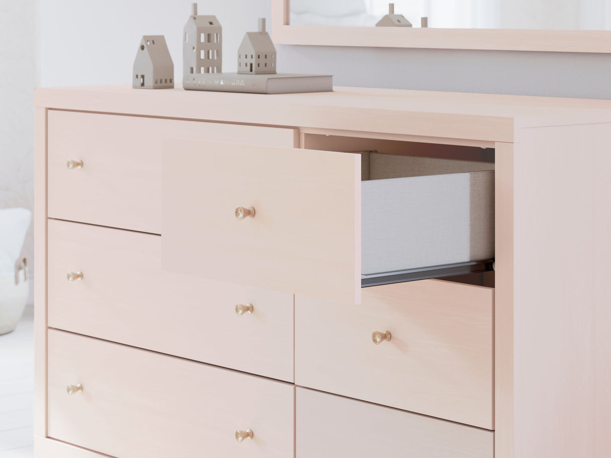 Wistenpine - Blush - Dresser And Mirror by Signature Design by Ashley® | Bel Furniture