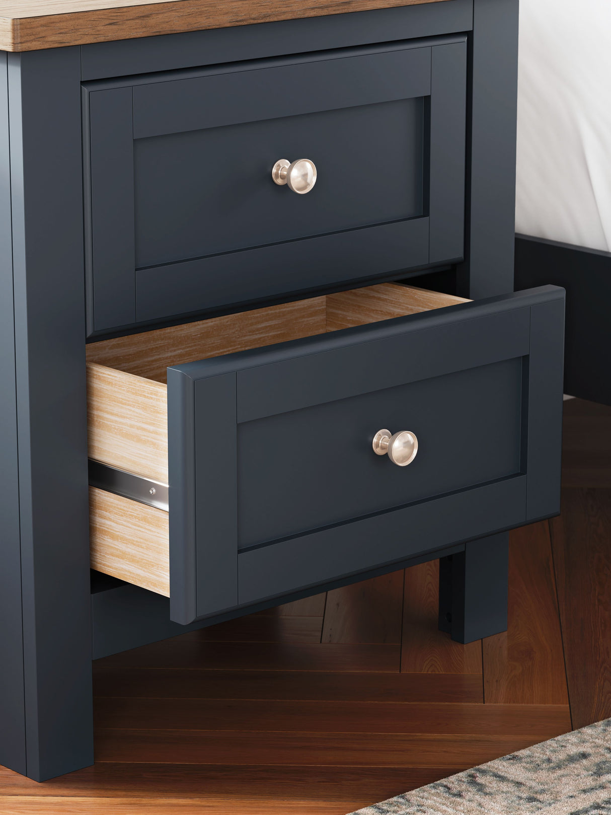 Landocken - Brown / Blue - Two Drawer Night Stand by Signature Design by Ashley® | Bel Furniture