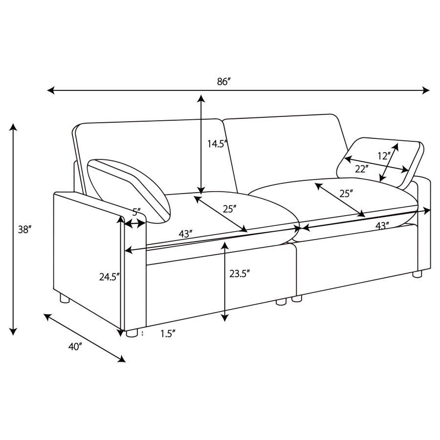 Collins - Modular Power Loveseat by Coaster Fine Furniture | Bel Furniture