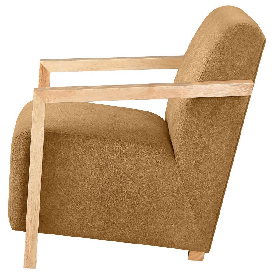 Diego - Upholstered Accent Arm Chair With Wood Arms by CoasterEveryday | Bel Furniture