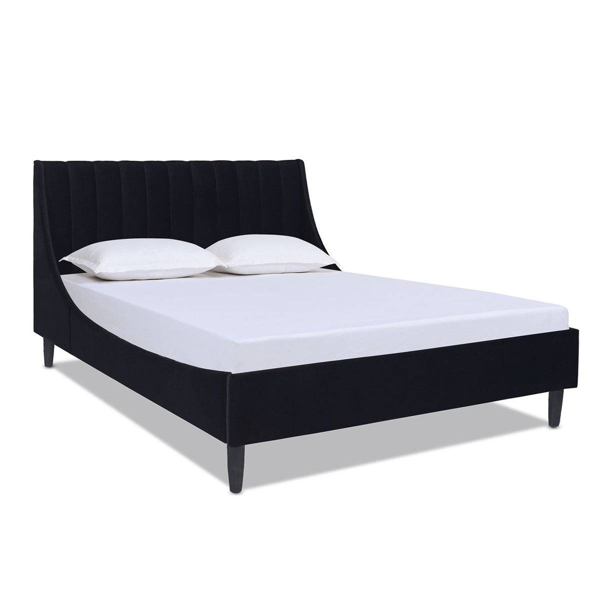 Aspen - Vertical Tufted Modern Headboard Platform Bed Set by Jennifer Taylor Home | Bel Furniture