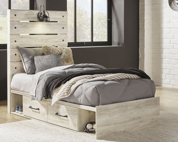 Cambeck - Panel Bed Light Brown Twin Side Storage by Signature Design by Ashley® | Bel Furniture