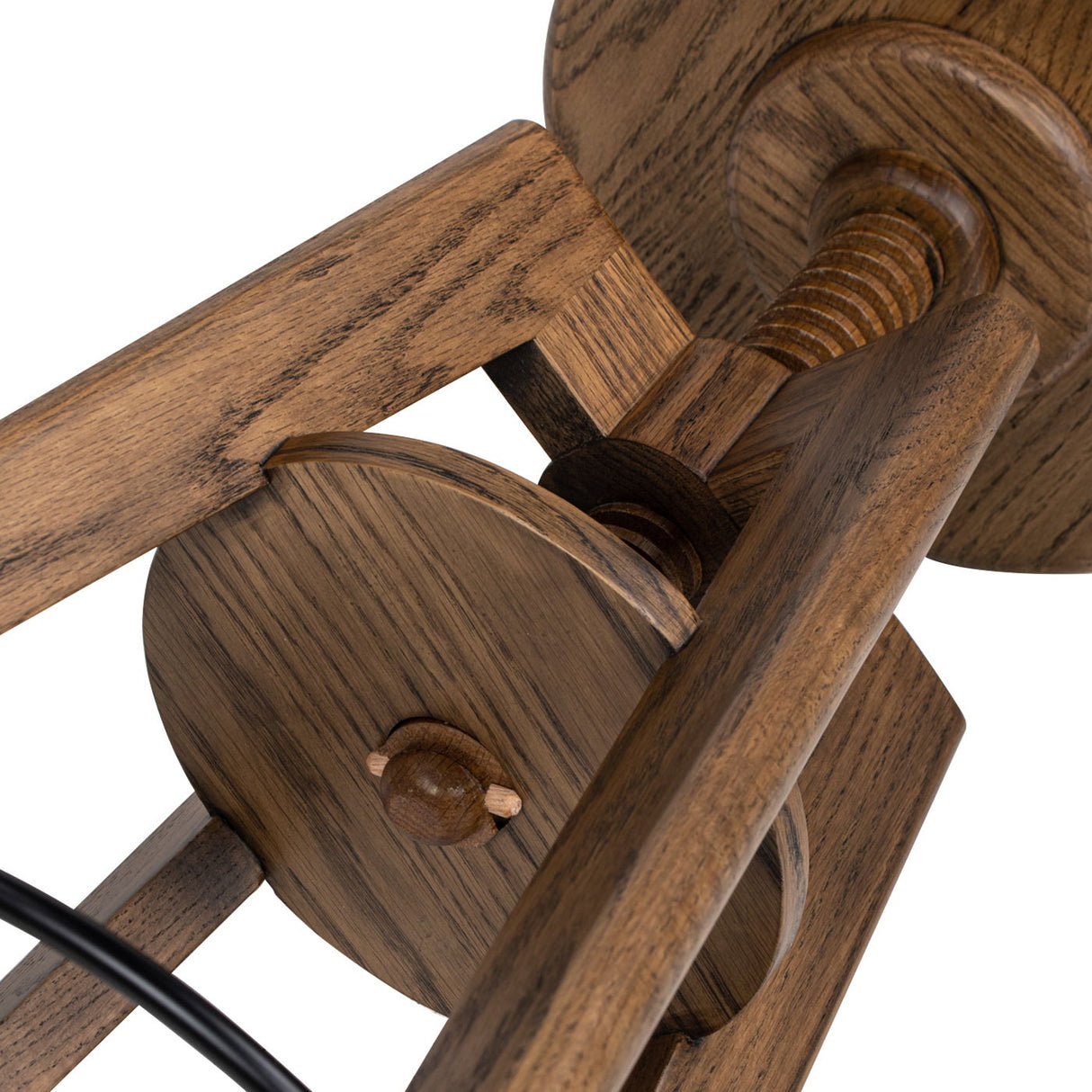 Spencer - Minimalist Oak Adjustable Bar Counter Stool - Walnut Brown Oak by Jennifer Taylor Home | Bel Furniture