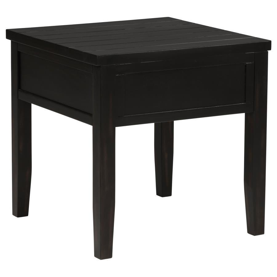 Concord - 1-Drawer Square End Table - Distressed Java by Coaster Fine Furniture | Bel Furniture