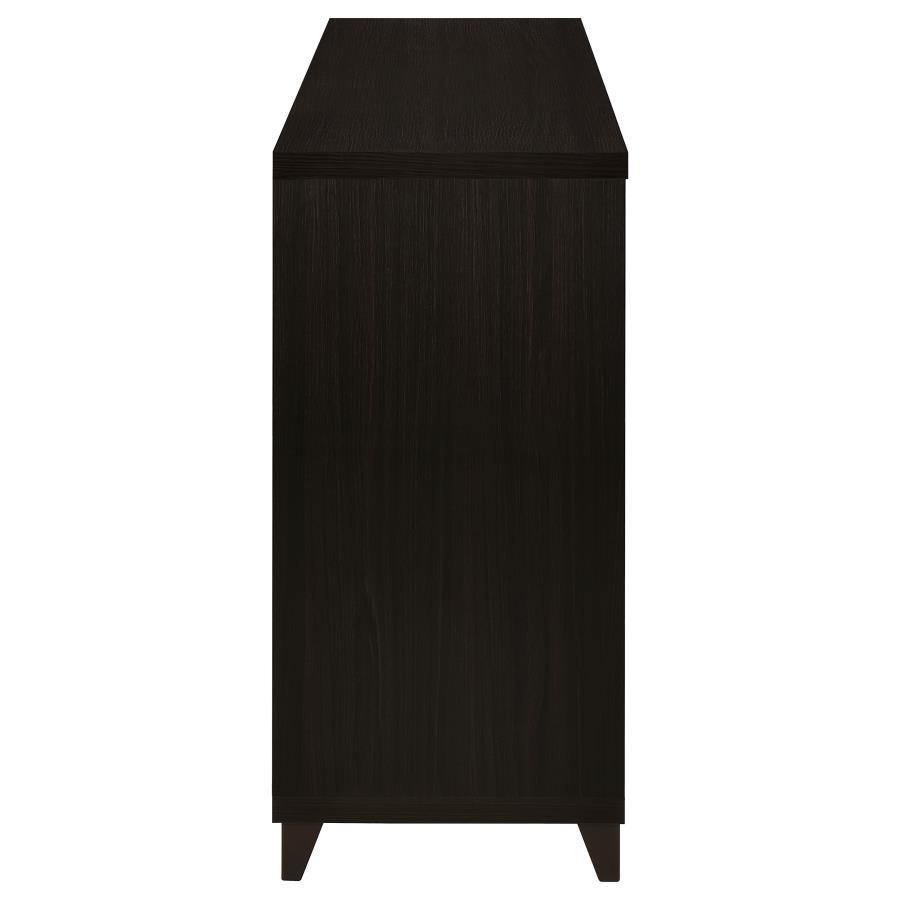 Lewes - 2 Door Engineered Wood TV Stand - Cappuccino by CoasterEssence | Bel Furniture