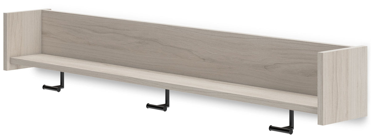 Socalle - Light Natural - Wall Mounted Coat Rack w/Shelf by Signature Design by Ashley® | Bel Furniture