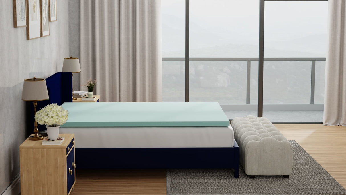 3" Gel Plush Memory Foam Cooling Mattress Topper by Omne Sleep | Bel Furniture