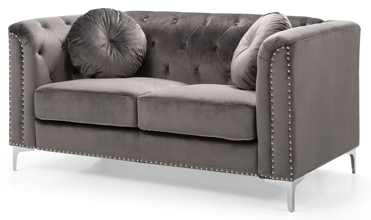 Stylish Sloped Arm Loveseat