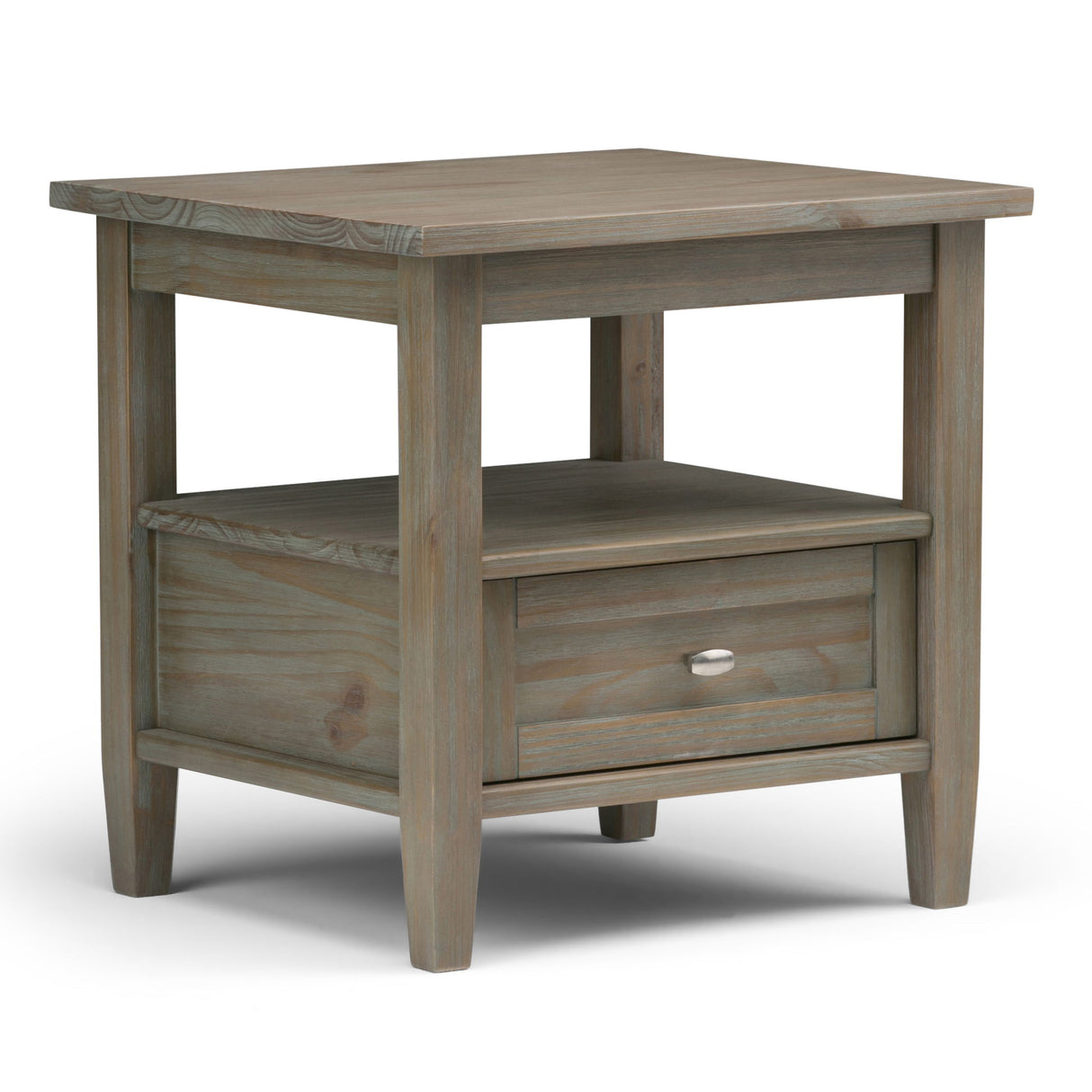 Warm Shaker - End Table - Distressed Gray by Simpli-Home | Bel Furniture