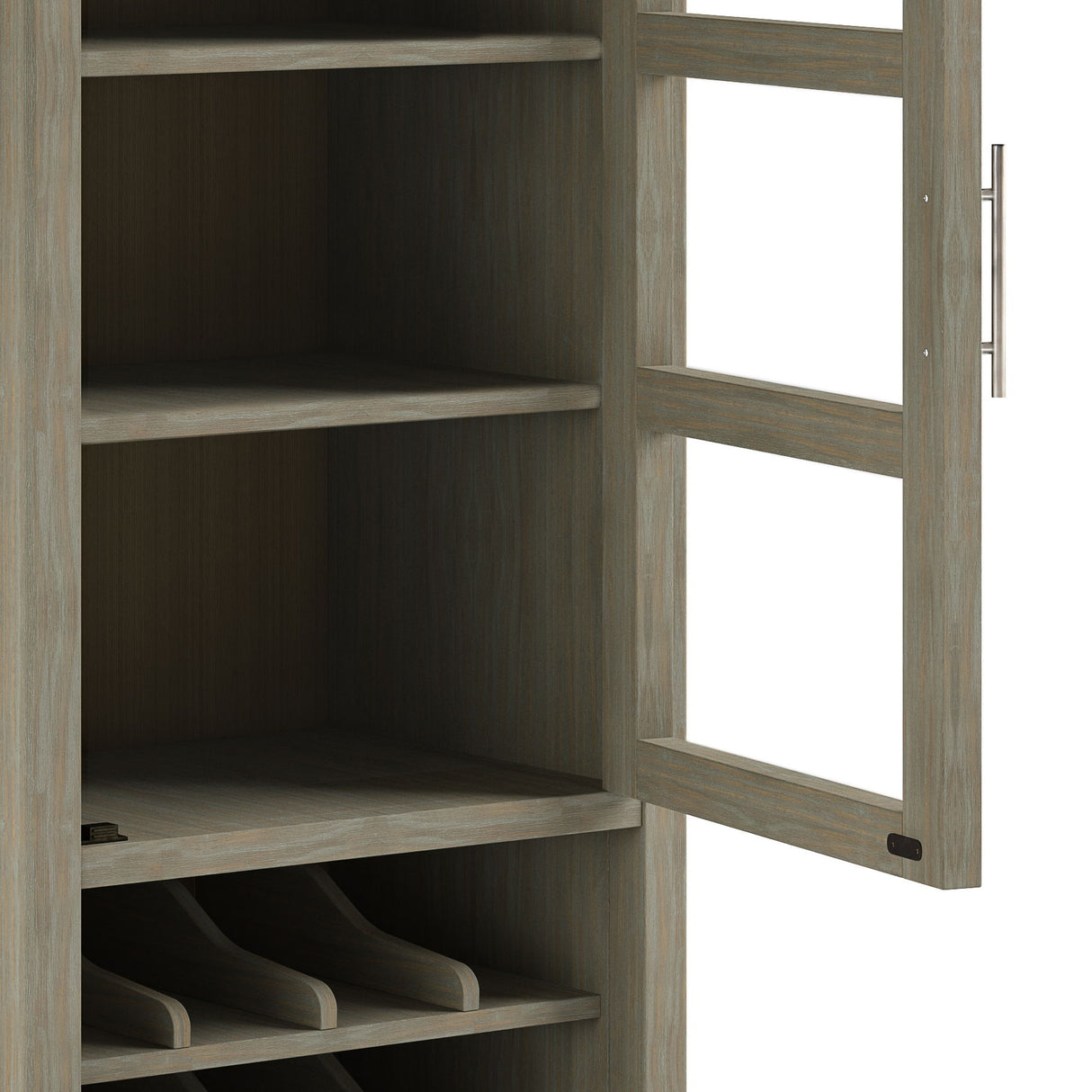 Avalon - High Storage, Wine Rack Cabinet by Simpli-Home | Bel Furniture