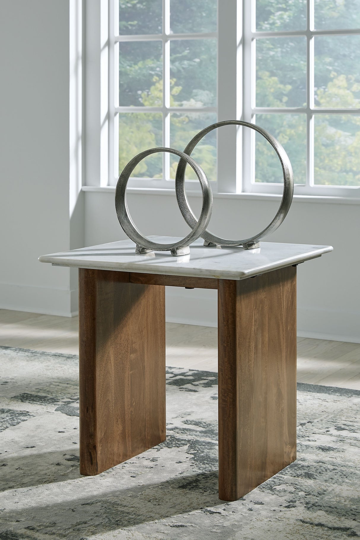 Isanti - Light Brown / White - Rectangular End Table by Signature Design by Ashley® | Bel Furniture
