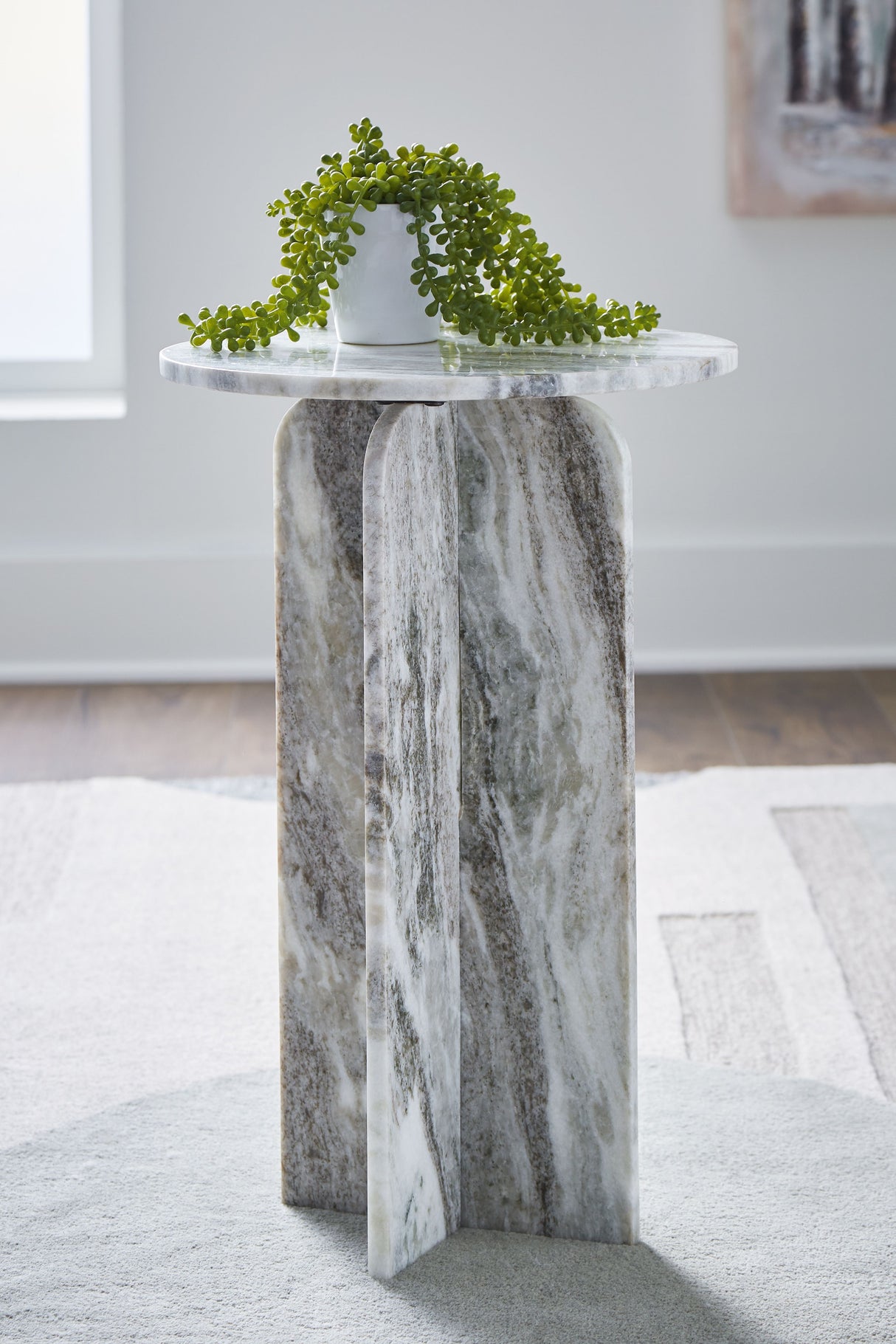 Keithwell - Gray - Round Accent Table by Signature Design by Ashley® | Bel Furniture