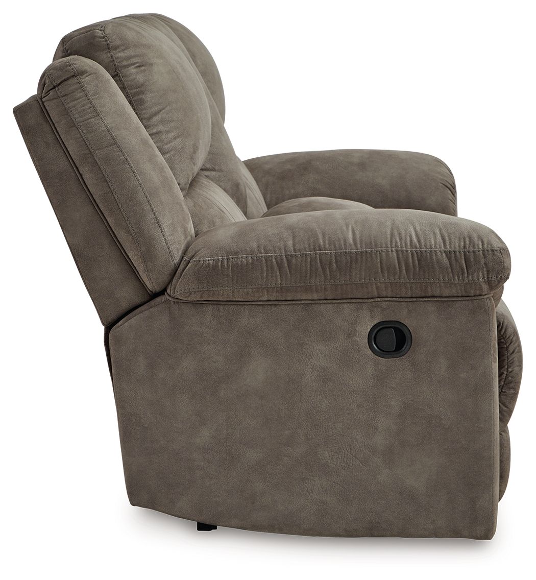 Laresview - Fossil - Dbl Reclining Loveseat with Console by Signature Design by Ashley® | Bel Furniture