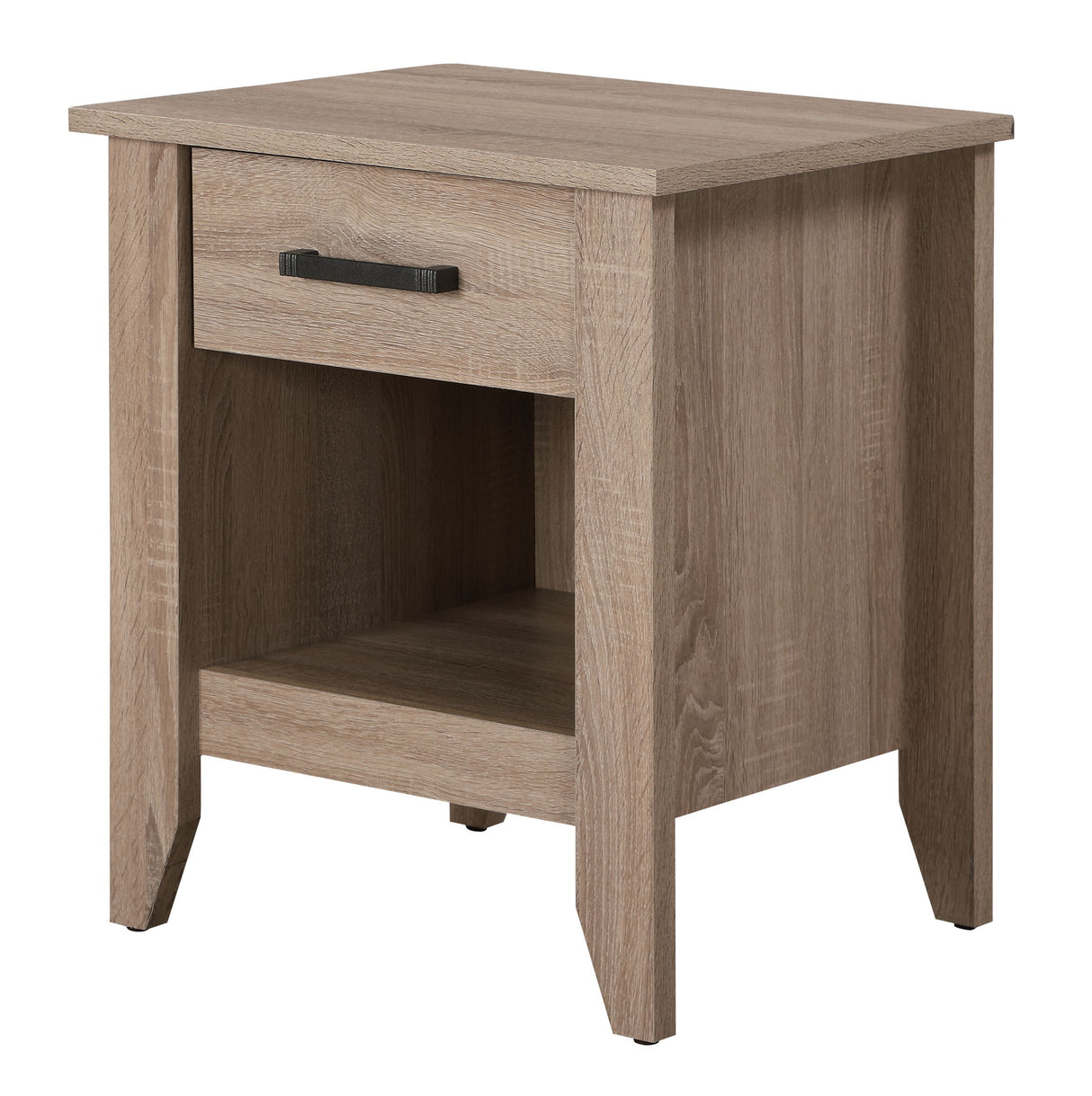 Roller Drawer Glides Nightstand