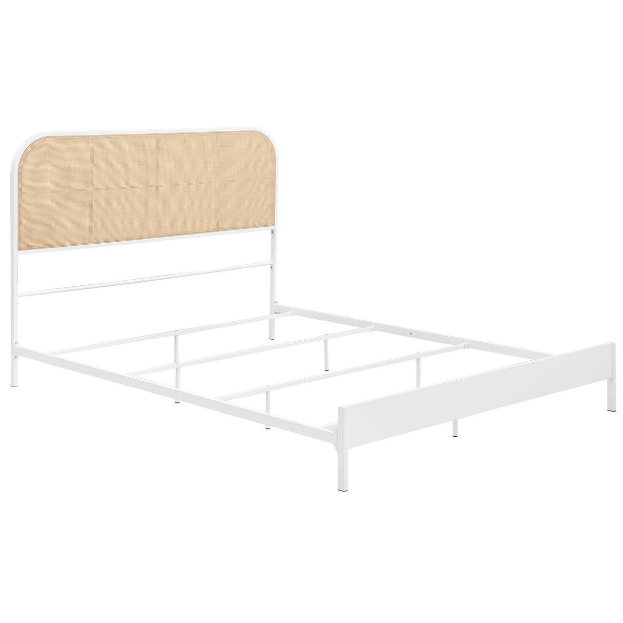 Amherst - Radio Weave Rattan Metal Bed White Queen by Coaster Fine Furniture | Bel Furniture