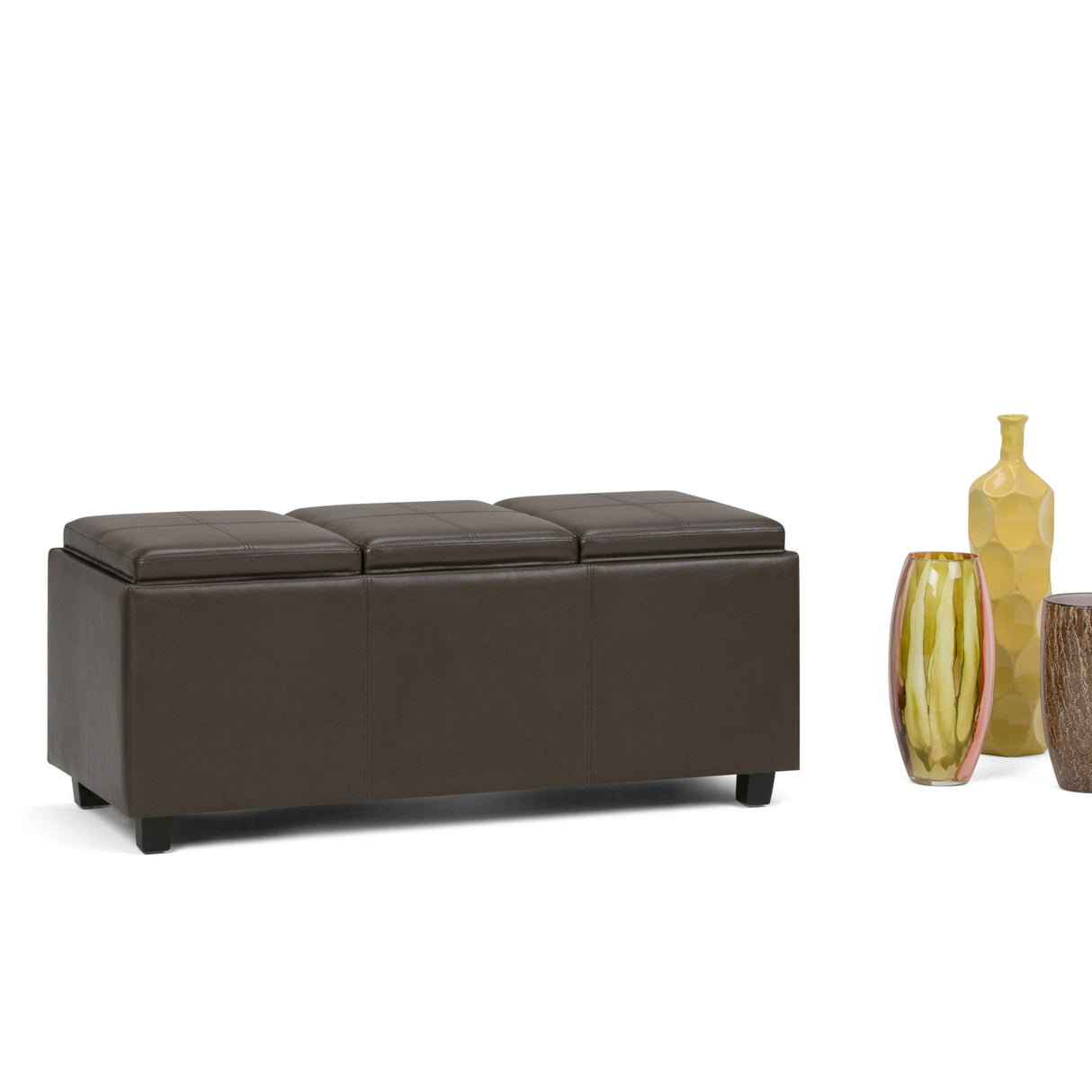 Avalon - Upholstered Storage Ottoman by Simpli-Home | Bel Furniture