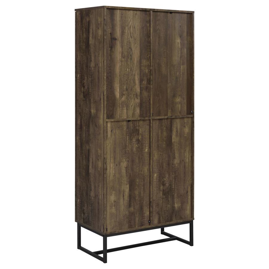 Carolyn - 2 Door Engineered Wood Accent Cabinet - Rustic Oak by CoasterEveryday | Bel Furniture