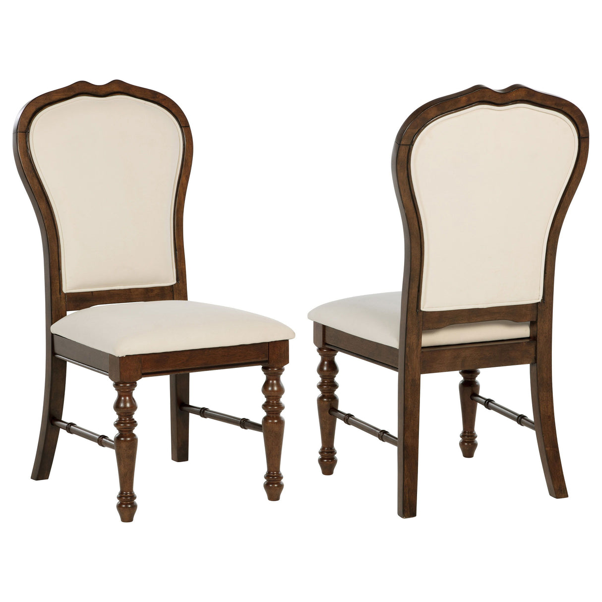 Landon - Upholstered Dining Side Chair (Set of 2) - Rich Brown by Coaster Fine Furniture | Bel Furniture