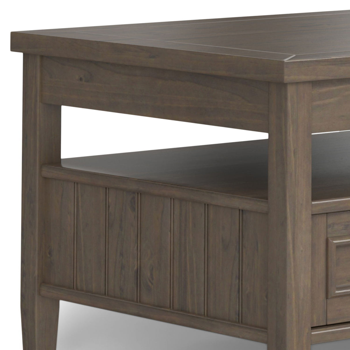 Lev - Lift Top Coffee Table - Smoky Brown by Simpli-Home | Bel Furniture