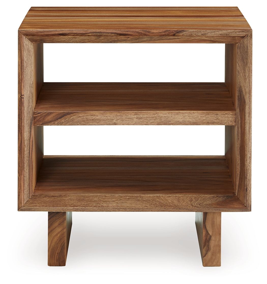 Dressonni - Brown - Square End Table by Signature Design by Ashley® | Bel Furniture