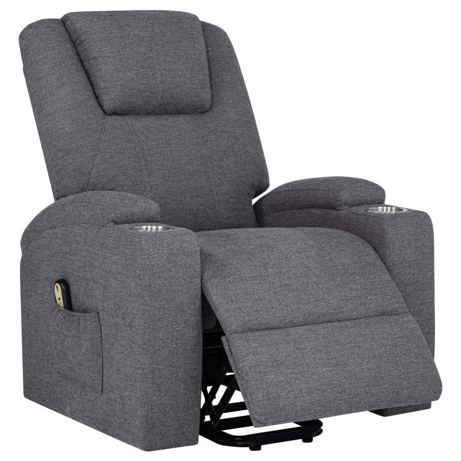 Louie - Chenille Upholstered Power Lift Massage Chair