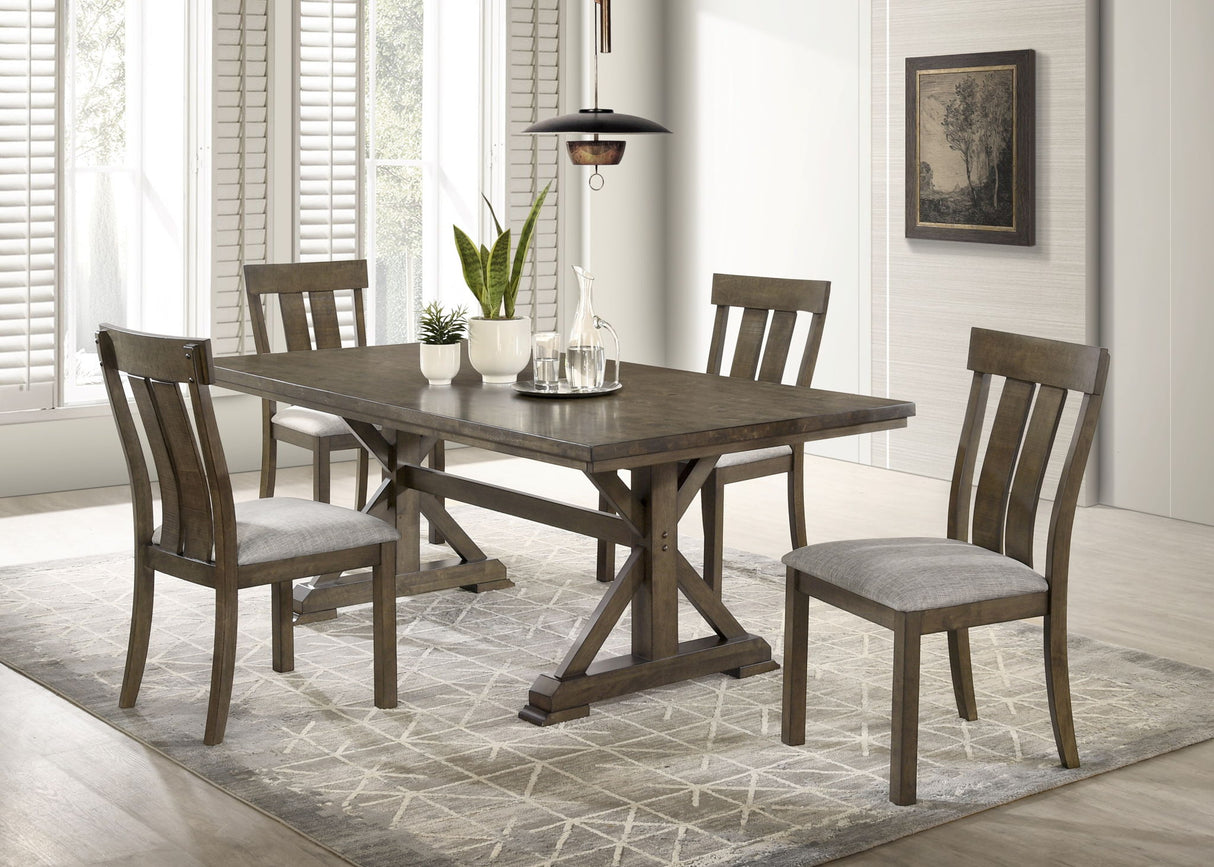 Lloyd - Dining Room Set Dark Brown 5 Pc. Table, 4 Chairs by Crown Mark | Bel Furniture