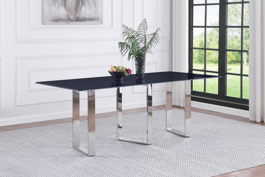 Desden - Rectangular Sintered Stone Dining Table - Gray by Coaster Fine Furniture | Bel Furniture
