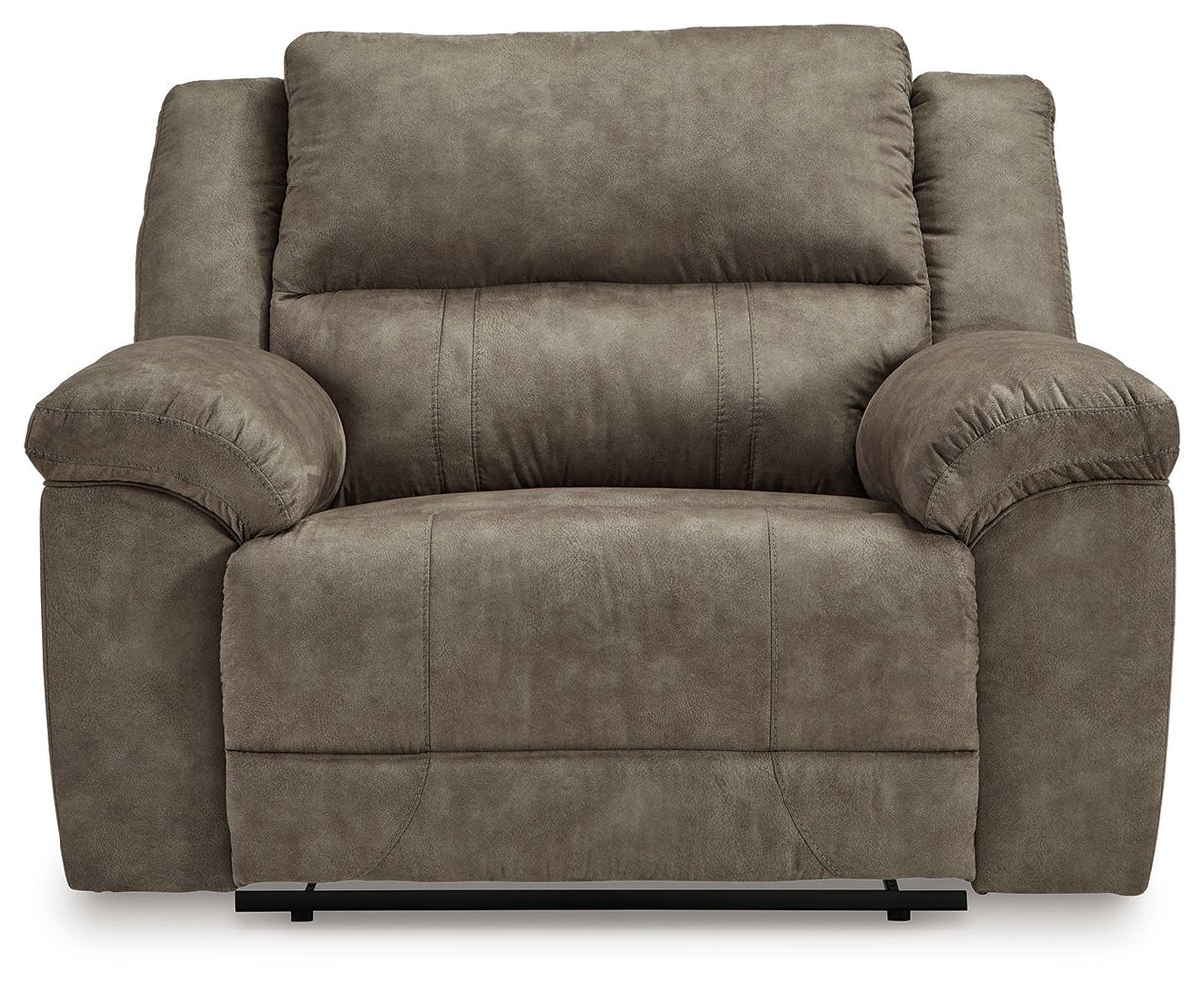 Laresview - Fossil - Zero Wall Wide Seat Recliner by Signature Design by Ashley® | Bel Furniture