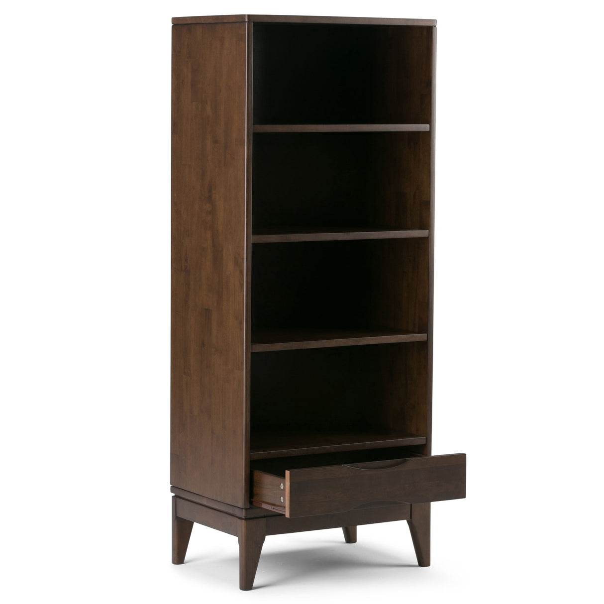 Harper - Bookcase With Storage - Walnut Brown by Simpli-Home | Bel Furniture
