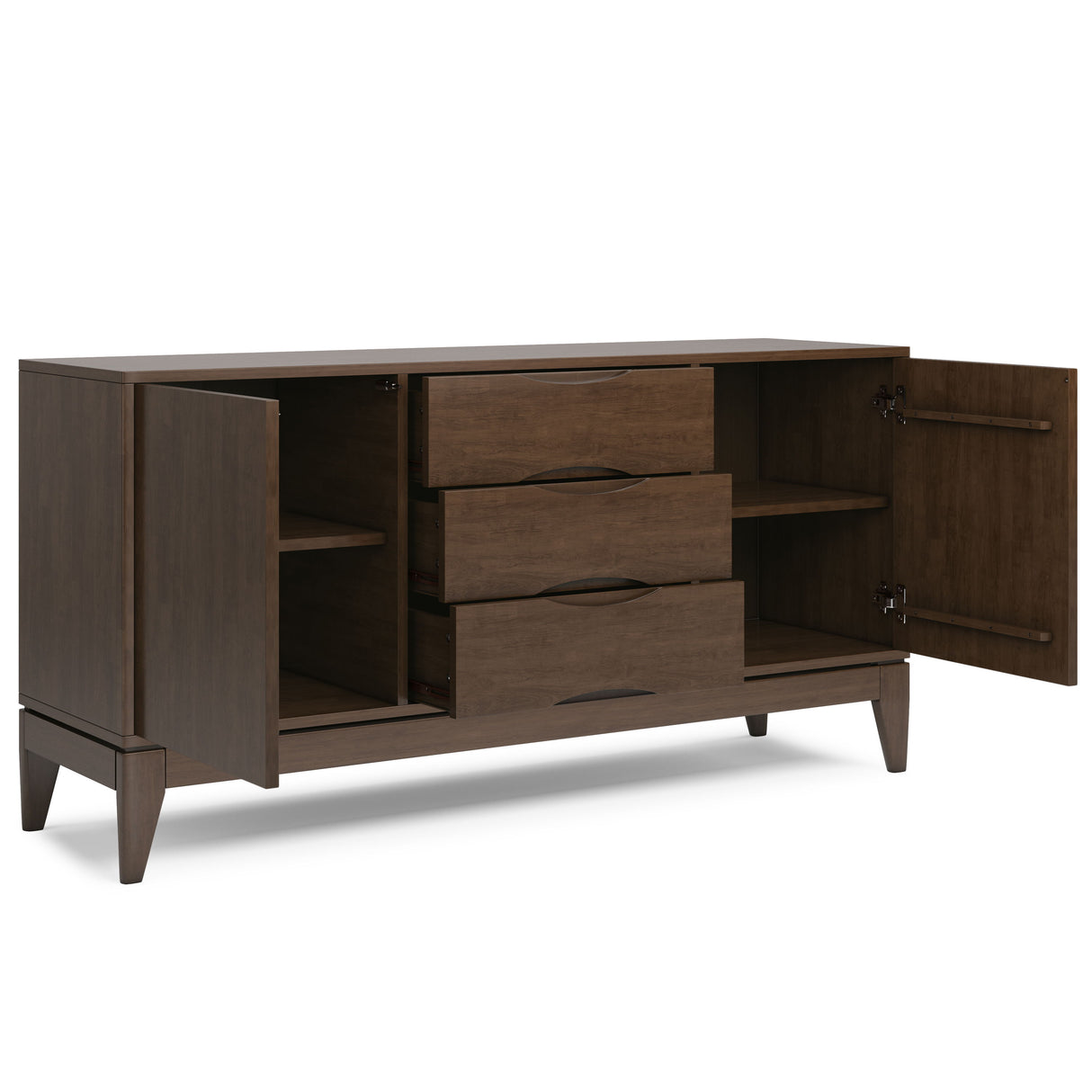 Harper - Sideboard Buffet - Walnut Brown by Simpli-Home | Bel Furniture