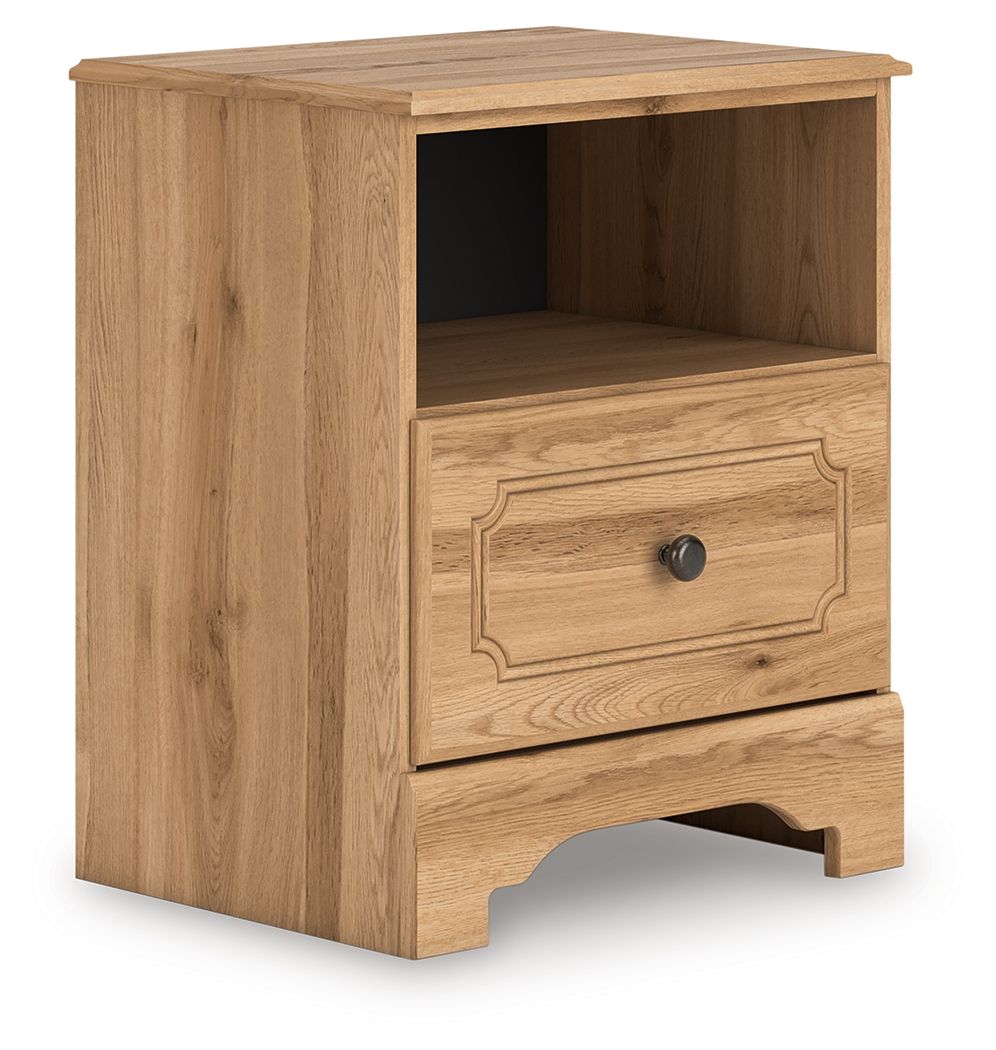 Aleaport - Warm Brown - One Drawer Night Stand by Signature Design by Ashley® | Bel Furniture